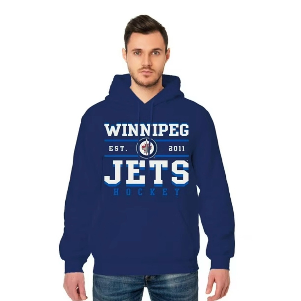 Winnipeg Jets - Navy Blue Hoodie - XL (Unisex) - Picture 2 of 9